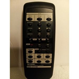 SHARP INFRARED AUDIO SYSTEM REMOTE CONTROL RRMCG0099AWSA great cond. ORIGINAL